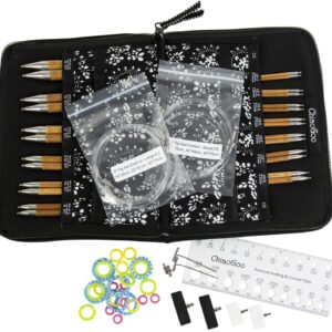 ChiaoGoo SPIN Bamboo Interchangeable Tips 5" Set-Complete