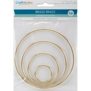 Craft Medley Brass Rings 4/Pkg
